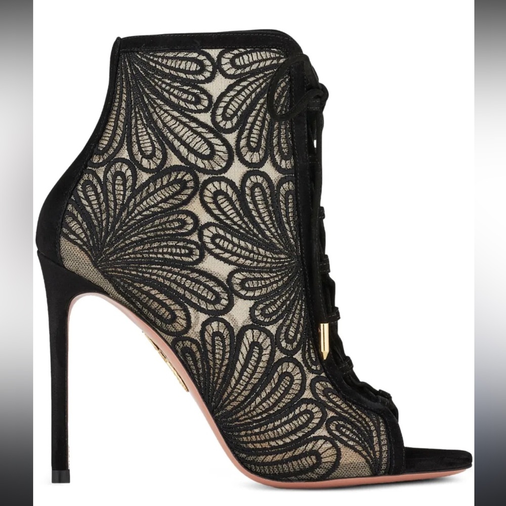 Aquazzura
105mm Chantilly pumps Elegant Black Lace Stiletto Heels